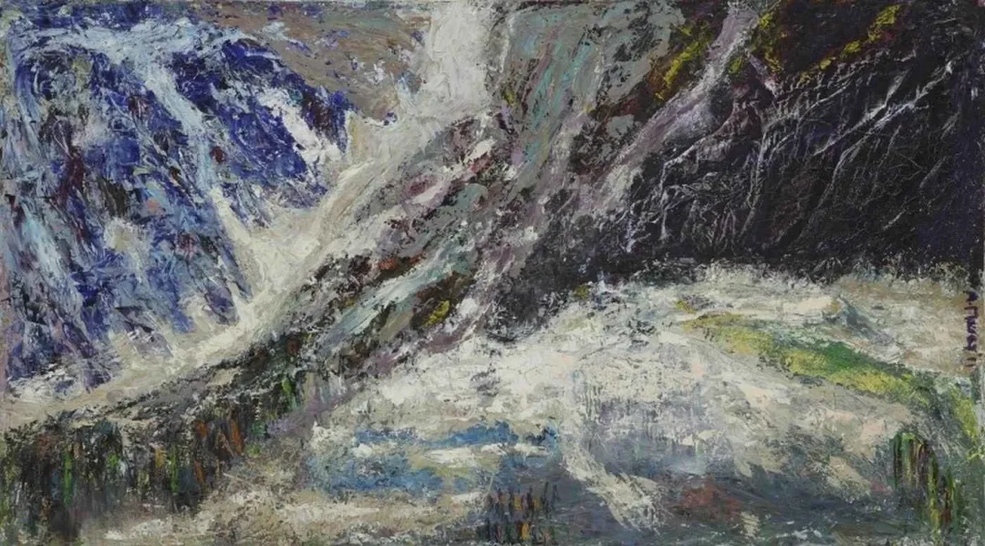 yakınlaştır "Kayan Dağ" eseri AHMET MEREY tarafından 2011 yılında 100x180 cm ölçülerinde Tuval üzeri yağlı boya tekniği ile yapılmıştır.