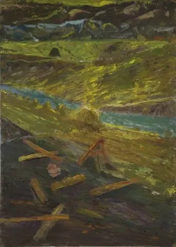 AHMET MEREY — “Oduncular”, 2011 "Oduncular" eseri AHMET MEREY tarafından 2011 yılında 180x130 cm ölçülerinde Tuval üzeri yağlı boya tekniği ile yapılmıştır.