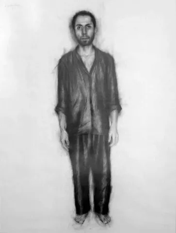 "sanatçı olarak otoportre" eseri ALİ ÖZHAN GÜNEŞ tarafından 2010 yılında 92x73 cm ölçülerinde Füzen tekniği ile yapılmıştır.