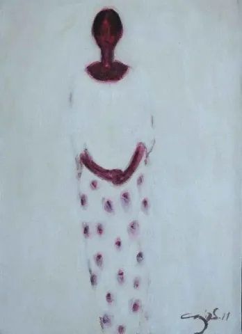 "isimsiz" eseri CENGİZ SAVAŞ tarafından 2011 yılında 35x25 cm ölçülerinde Tuval üzeri yağlı boya tekniği ile yapılmıştır.