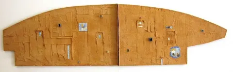 HASAN ŞAHBAZ — “isimsiz”, 2011 "isimsiz" eseri HASAN ŞAHBAZ tarafından 2011 yılında 36x132 cm ölçülerinde Seramik tekniği ile yapılmıştır.