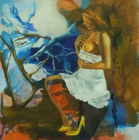 "isimsiz" eseri AHMET KOLBURAN tarafından 20x20 cm ölçülerinde yapılmıştır.