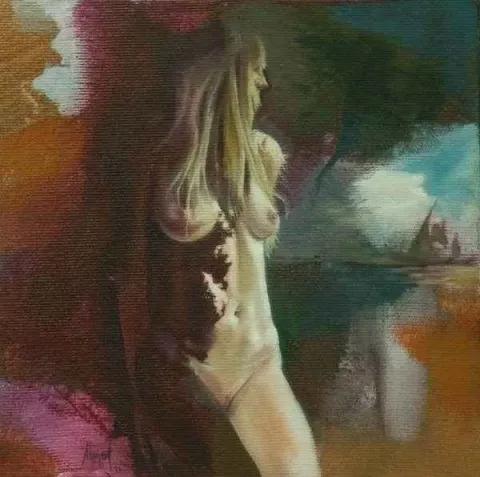 "isimsiz" eseri AHMET KOLBURAN tarafından 20x20 cm ölçülerinde yapılmıştır.
