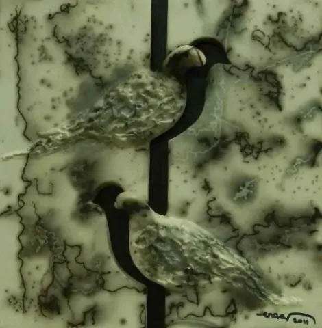 "isimsiz" eseri ENSAR TAÇYILDIZ tarafından 20x20 cm ölçülerinde yapılmıştır.