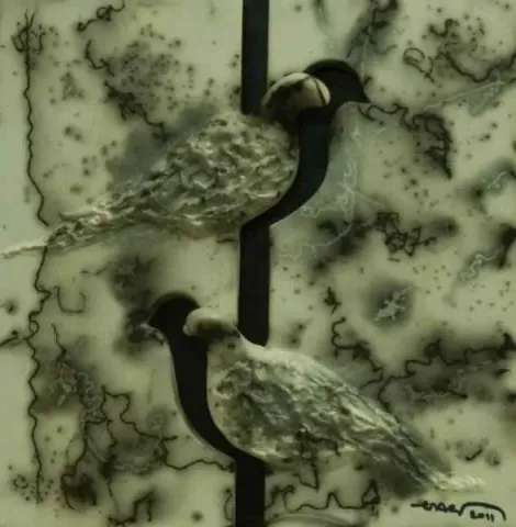 "isimsiz" eseri ENSAR TAÇYILDIZ tarafından 20x20 cm ölçülerinde yapılmıştır.