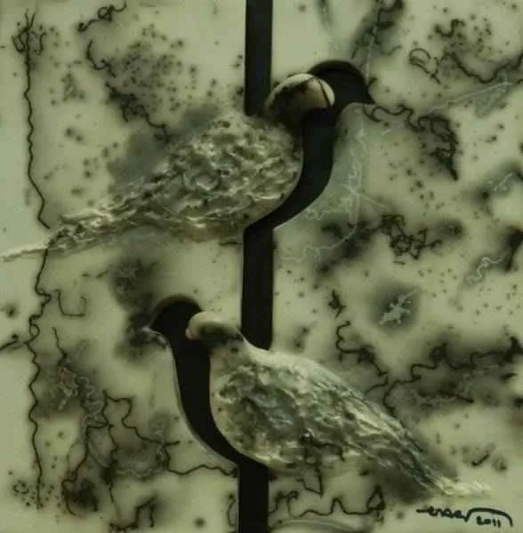 "isimsiz" eseri ENSAR TAÇYILDIZ tarafından 20x20 cm ölçülerinde yapılmıştır.