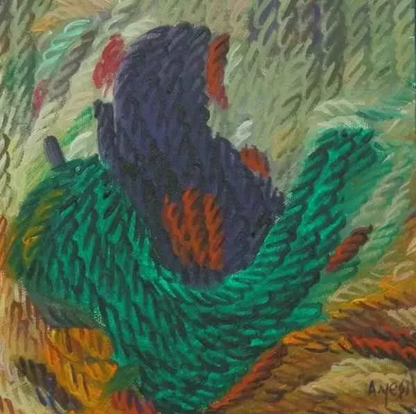 "isimsiz" eseri AHMET YEŞİL tarafından 20x20 cm ölçülerinde yapılmıştır.