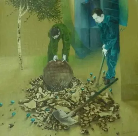 EVREN OĞUZBALABAN — “isimsiz” "isimsiz" eseri EVREN OĞUZBALABAN tarafından 20x20 cm ölçülerinde yapılmıştır.