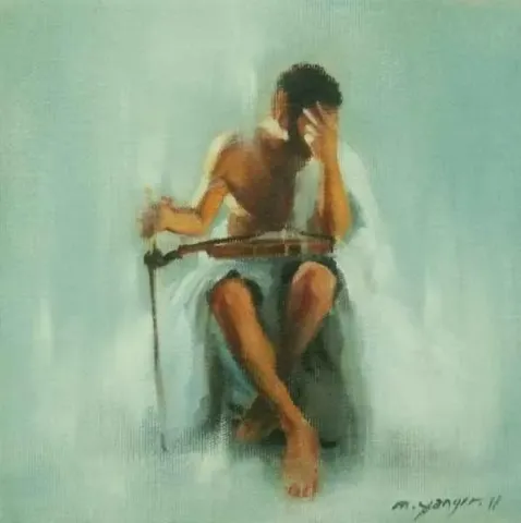 MEHMET YANGIR — “isimsiz” "isimsiz" eseri MEHMET YANGIR tarafından 20x20 cm ölçülerinde yapılmıştır.