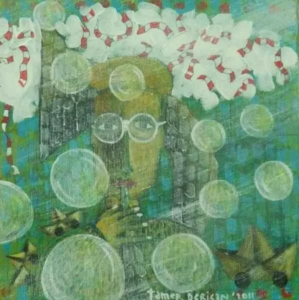 "isimsiz" eseri TAMER DERİCAN tarafından 20x20 cm ölçülerinde yapılmıştır.