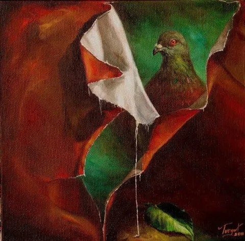 TURGUT AKARSU — “isimsiz” "isimsiz" eseri TURGUT AKARSU tarafından 20x20 cm ölçülerinde yapılmıştır.