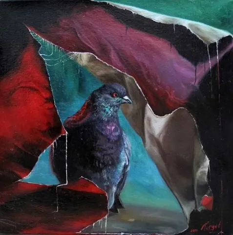 "isimsiz" eseri TURGUT AKARSU tarafından 20x20 cm ölçülerinde yapılmıştır.