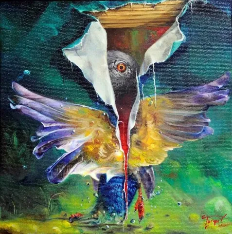 "isimsiz" eseri TURGUT AKARSU tarafından 20x20 cm ölçülerinde yapılmıştır.