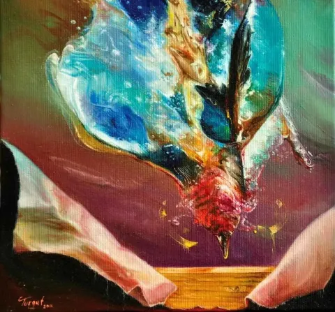 TURGUT AKARSU — “isimsiz” "isimsiz" eseri TURGUT AKARSU tarafından 20x20 cm ölçülerinde yapılmıştır.