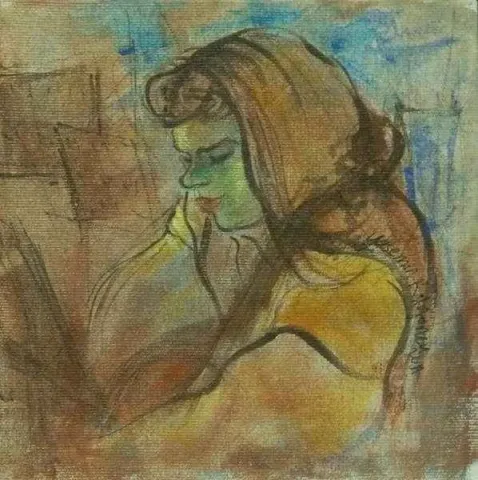 "isimsiz" eseri YASEMİN KALYONCU tarafından 20x20 cm ölçülerinde yapılmıştır.
