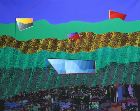 MEHMET ALİ DOĞAN — “isimsiz”, 2011 "isimsiz" eseri MEHMET ALİ DOĞAN tarafından 2011 yılında 100x125 cm ölçülerinde Tuval üzeri akrilik boya tekniği ile yapılmıştır.