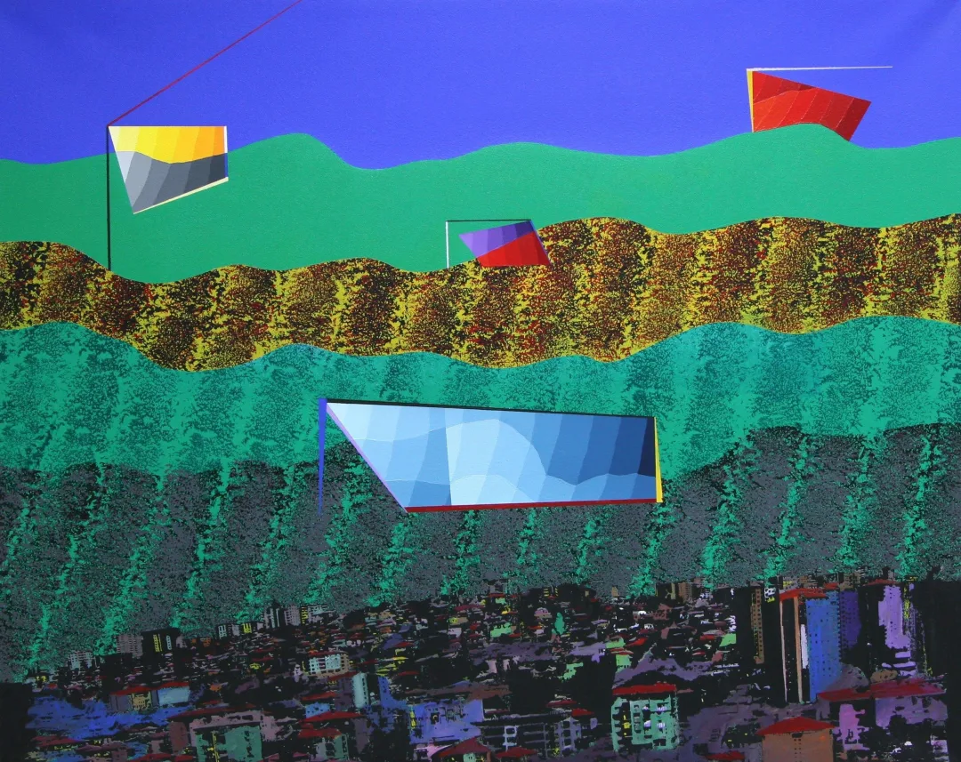 "isimsiz" eseri MEHMET ALİ DOĞAN tarafından 2011 yılında 100x125 cm ölçülerinde Tuval üzeri akrilik boya tekniği ile yapılmıştır.