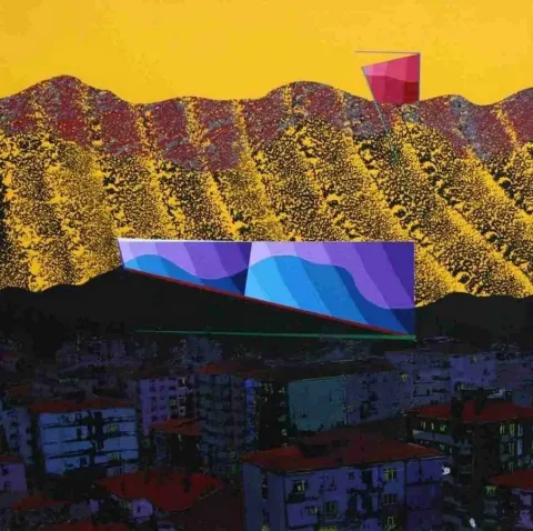 "isimsiz" eseri MEHMET ALİ DOĞAN tarafından 2011 yılında 65x65 cm ölçülerinde Tuval üzeri akrilik boya tekniği ile yapılmıştır.