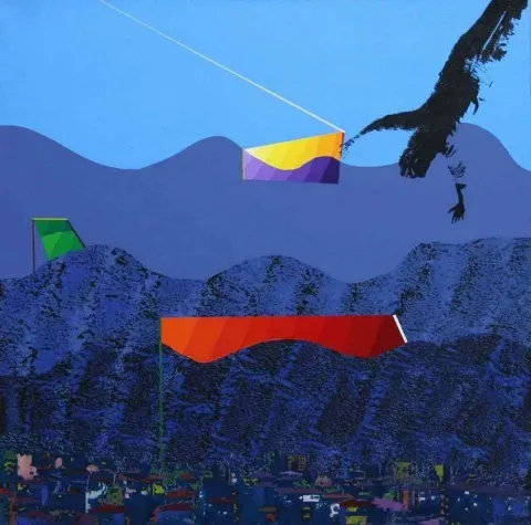 "isimsiz" eseri MEHMET ALİ DOĞAN tarafından 2011 yılında 65x65 cm ölçülerinde Tuval üzeri akrilik boya tekniği ile yapılmıştır.