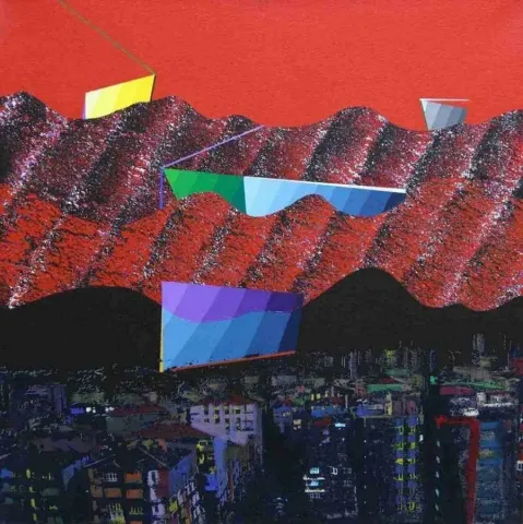"isimsiz" eseri MEHMET ALİ DOĞAN tarafından 2011 yılında 65x65 cm ölçülerinde Tuval üzeri akrilik boya tekniği ile yapılmıştır.