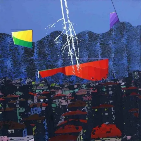 "isimsiz" eseri MEHMET ALİ DOĞAN tarafından 2011 yılında 65x65 cm ölçülerinde Tuval üzeri akrilik boya tekniği ile yapılmıştır.
