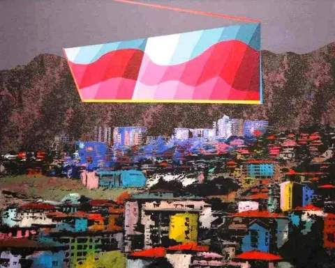 "isimsiz" eseri MEHMET ALİ DOĞAN tarafından 2010 yılında 65x80 cm ölçülerinde Tuval üzeri akrilik boya tekniği ile yapılmıştır.