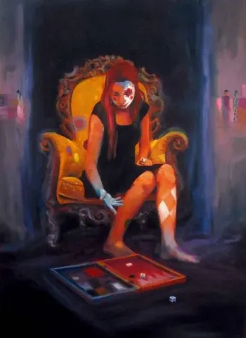 MEHMET YANGIR — “İzler Zar”, 2010 "İzler Zar" eseri MEHMET YANGIR tarafından 2010 yılında 115x85 cm ölçülerinde Tuval üzeri yağlı boya tekniği ile yapılmıştır.