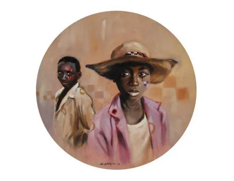 MEHMET YANGIR — “Portreler”, 2010 "Portreler" eseri MEHMET YANGIR tarafından 2010 yılında 38x38 cm ölçülerinde Tuval üzeri yağlı boya tekniği ile yapılmıştır.
