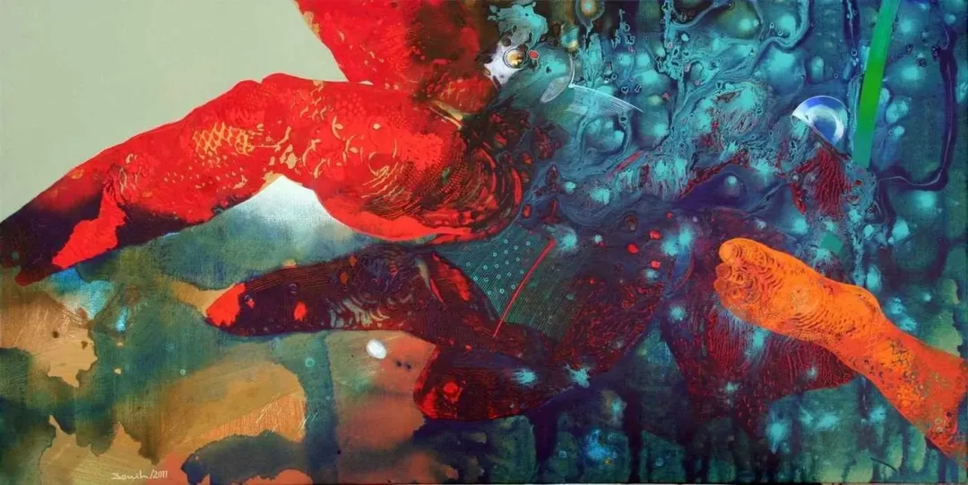 "isimsiz" eseri SEMİH KAPLAN tarafından 2011 yılında 60x120 cm ölçülerinde Tuval üzeri akrilik boya tekniği ile yapılmıştır.