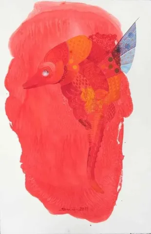 SEMİH KAPLAN — “Pinalı Kabuklu”, 2011 "Pinalı Kabuklu" eseri SEMİH KAPLAN tarafından 2011 yılında 56x38 cm ölçülerinde Kağıt üzeri sulu boya tekniği ile yapılmıştır.