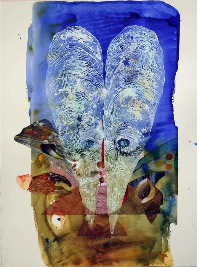 yakınlaştır "Pinalı Kabuklu" eseri SEMİH KAPLAN tarafından 2011 yılında 56x76 cm ölçülerinde Kağıt üzeri sulu boya tekniği ile yapılmıştır.