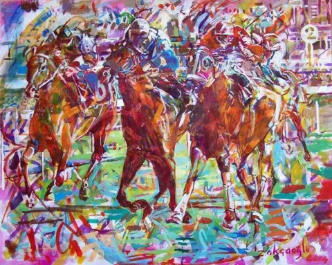 ZELİHA AKÇAOĞLU — “Son yüz”, 2004 "Son yüz" eseri ZELİHA AKÇAOĞLU tarafından 2004 yılında 100x125 cm ölçülerinde Tuval üzeri akrilik boya tekniği ile yapılmıştır.