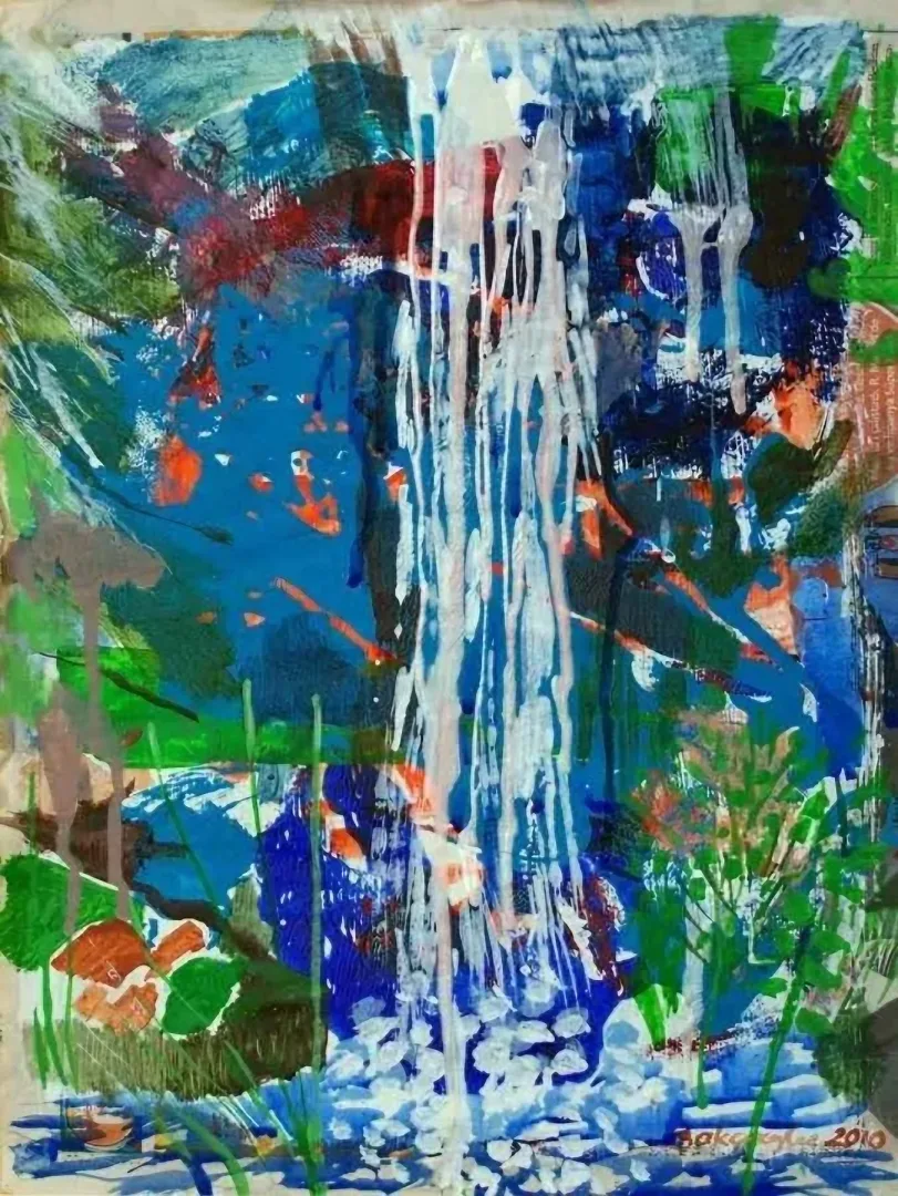 yakınlaştır "Şelale" eseri ZELİHA AKÇAOĞLU tarafından 2011 yılında 41x30 cm ölçülerinde Kağıt üzeri akrilik boya tekniği ile yapılmıştır.