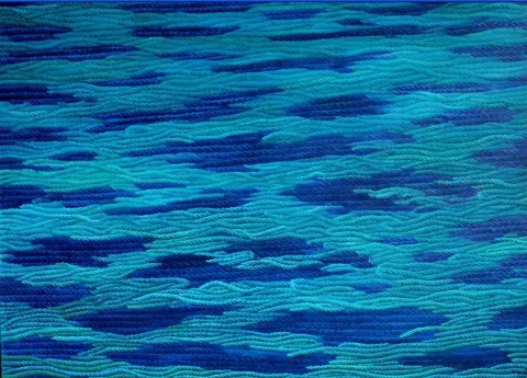 "Mavi ve Sonsuzluk Üzerine Notlar-" eseri AHMET YEŞİL tarafından 2011 yılında 90x120 cm ölçülerinde Tuval üzeri yağlı boya tekniği ile yapılmıştır.
