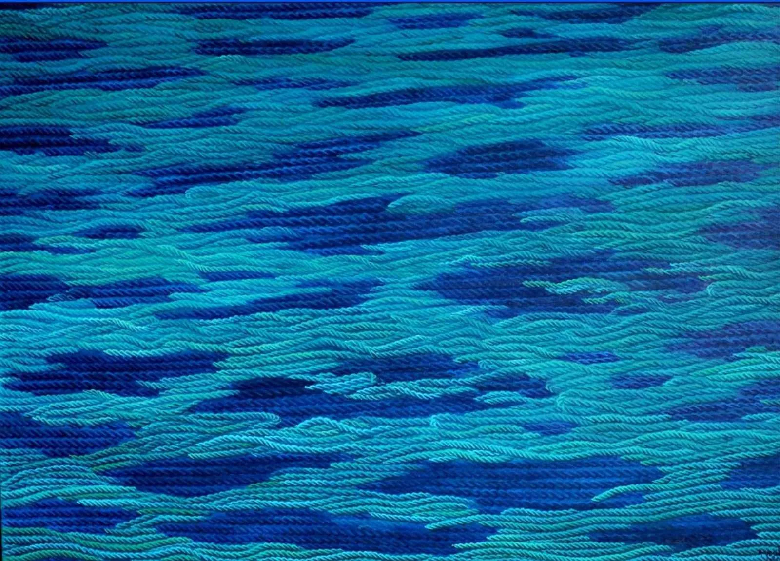"Mavi ve Sonsuzluk Üzerine Notlar-" eseri AHMET YEŞİL tarafından 2011 yılında 90x120 cm ölçülerinde Tuval üzeri yağlı boya tekniği ile yapılmıştır.