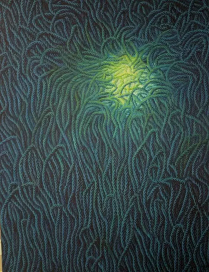 yakınlaştır "Yaşam Üzerine Notlar-xVII" eseri AHMET YEŞİL tarafından 2012 yılında 160x120 cm ölçülerinde Tuval üzeri yağlı boya tekniği ile yapılmıştır.