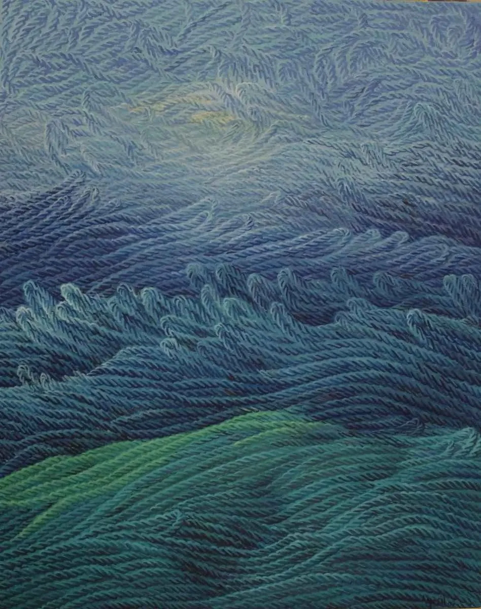 "Yaşama Dokunmak-I" eseri AHMET YEŞİL tarafından 2011 yılında 100x80 cm ölçülerinde Tuval üzeri yağlı boya tekniği ile yapılmıştır.