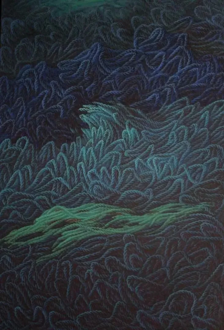 "Yaşam Üzerine Notlar-Ix" eseri AHMET YEŞİL tarafından 2012 yılında 150x100 cm ölçülerinde Tuval üzeri yağlı boya tekniği ile yapılmıştır.