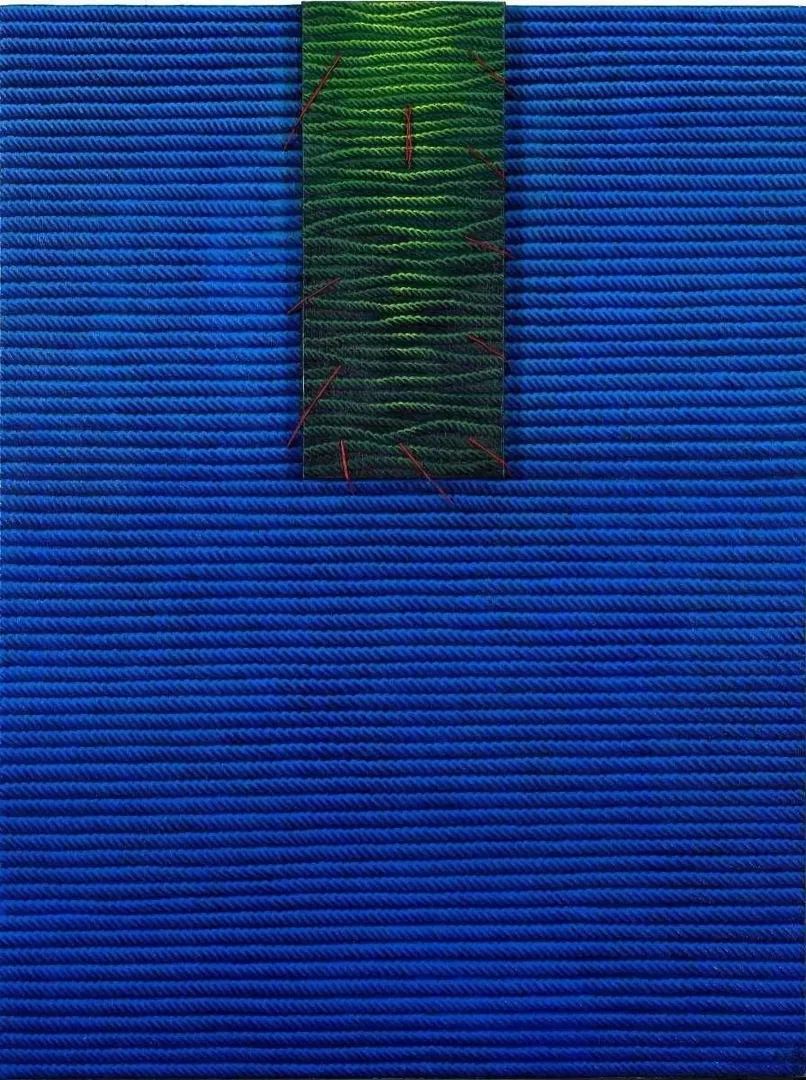 "Bul(uç)ma-IV" eseri AHMET YEŞİL tarafından 2007 yılında 160x120 cm ölçülerinde Tuval üzeri yağlı boya tekniği ile yapılmıştır.
