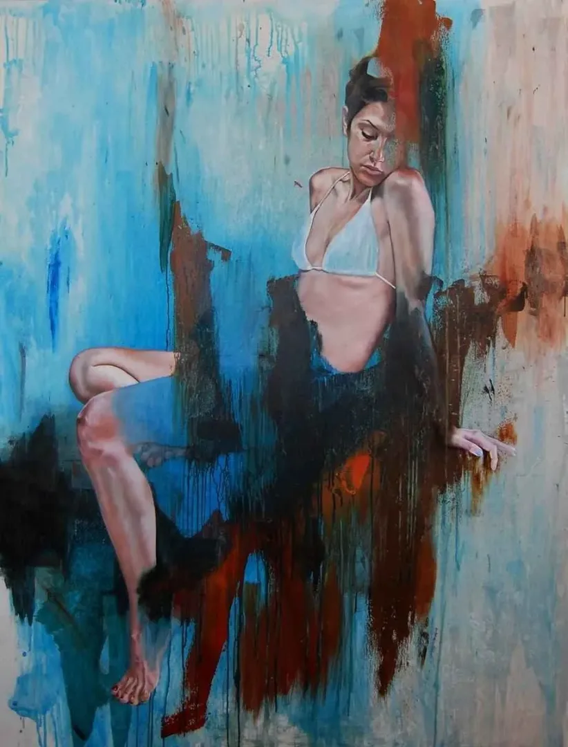 "isimsiz" eseri AHMET KOLBURAN tarafından 2012 yılında 150x126 cm ölçülerinde Tuval üzeri yağlı boya tekniği ile yapılmıştır.
