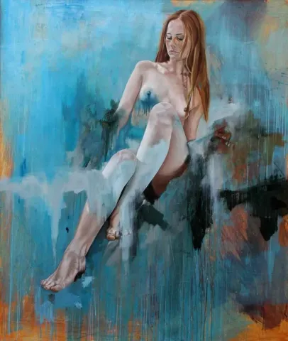 "isimsiz" eseri AHMET KOLBURAN tarafından 2012 yılında 150x126 cm ölçülerinde Tuval üzeri yağlı boya tekniği ile yapılmıştır.