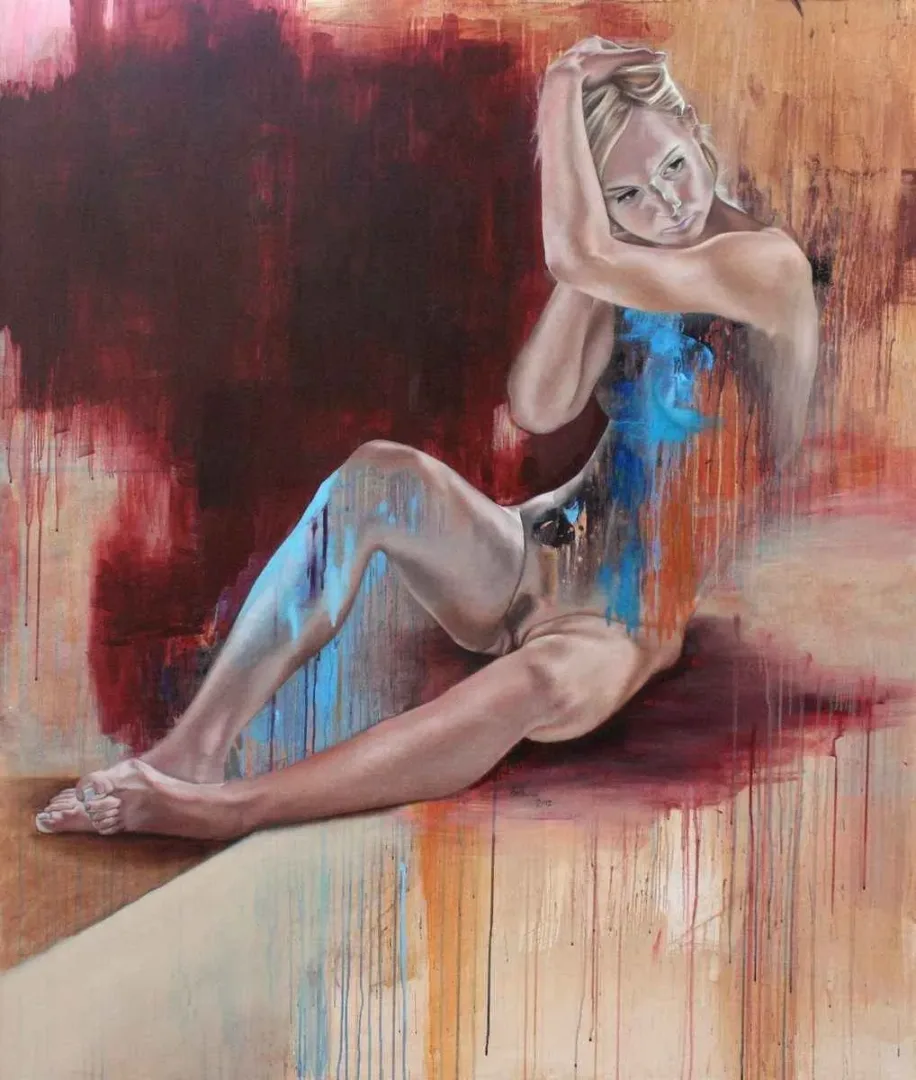 "isimsiz" eseri AHMET KOLBURAN tarafından 2012 yılında 150x126 cm ölçülerinde Tuval üzeri yağlı boya tekniği ile yapılmıştır.