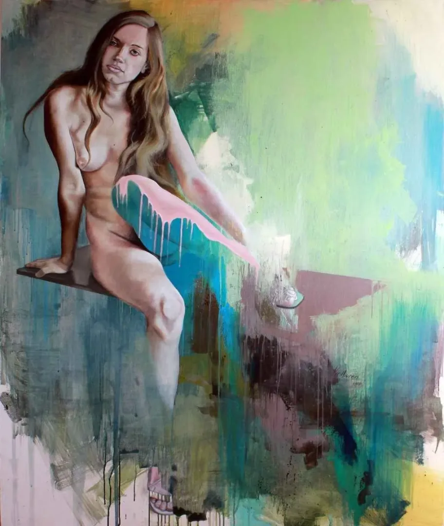 "isimsiz" eseri AHMET KOLBURAN tarafından 2012 yılında 150x126 cm ölçülerinde Tuval üzeri yağlı boya tekniği ile yapılmıştır.