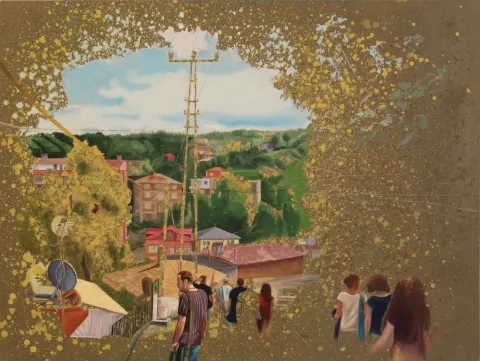 ZAFER MALKOÇ — “isimsiz”, 2012 "isimsiz" eseri ZAFER MALKOÇ tarafından 2012 yılında 126x150 cm ölçülerinde Tuval üzeri yağlı boya tekniği ile yapılmıştır.