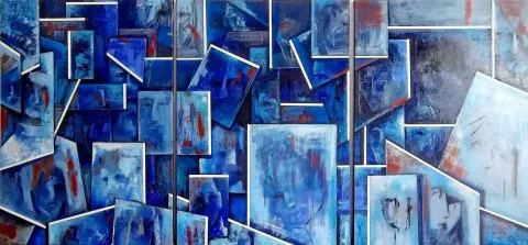 EVREN TEMEL — “isimsiz”, 2010 "isimsiz" eseri EVREN TEMEL tarafından 2010 yılında 100x210 cm ölçülerinde Tuval üzeri yağlı boya tekniği ile yapılmıştır.