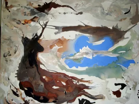 FÜSUN ÇAĞLAYAN — “anima”, 2012 "anima" eseri FÜSUN ÇAĞLAYAN tarafından 2012 yılında 100x120 cm ölçülerinde Tuval üzeri akrilik boya tekniği ile yapılmıştır.