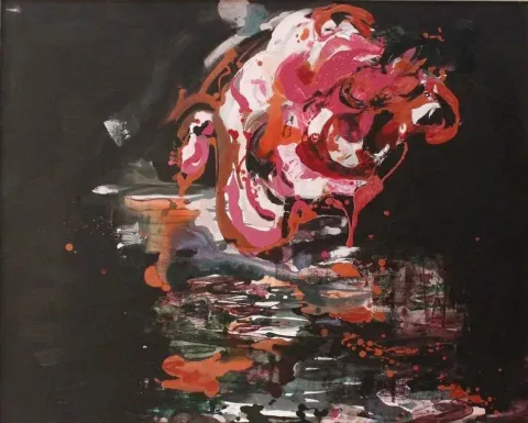 FÜSUN ÇAĞLAYAN — “akis”, 2012 "akis" eseri FÜSUN ÇAĞLAYAN tarafından 2012 yılında 100x120 cm ölçülerinde Tuval üzeri akrilik boya tekniği ile yapılmıştır.