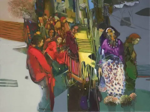 "isimsiz" eseri HAKAN ESMER tarafından 2012 yılında 46x61 cm ölçülerinde Tuval üzeri yağlı boya tekniği ile yapılmıştır.