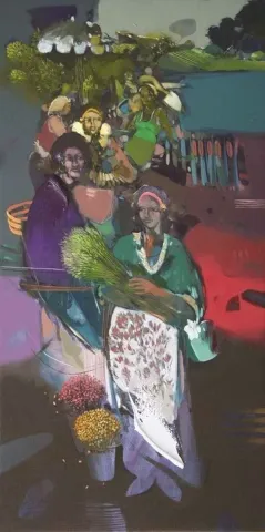 "isimsiz" eseri HAKAN ESMER tarafından 2012 yılında 80x40 cm ölçülerinde Tuval üzeri yağlı boya tekniği ile yapılmıştır.