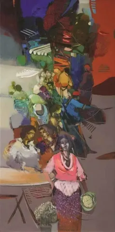 "isimsiz" eseri HAKAN ESMER tarafından 2012 yılında 80x40 cm ölçülerinde Tuval üzeri yağlı boya tekniği ile yapılmıştır.